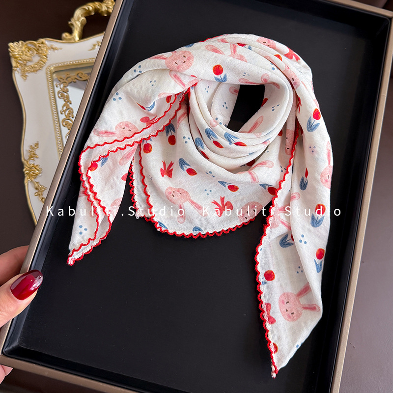 ผ้าพันคอผ้าฝ้ายลินินทรงสี่เหลี - Head Wrap Turban บทวิจารณ์และราคา