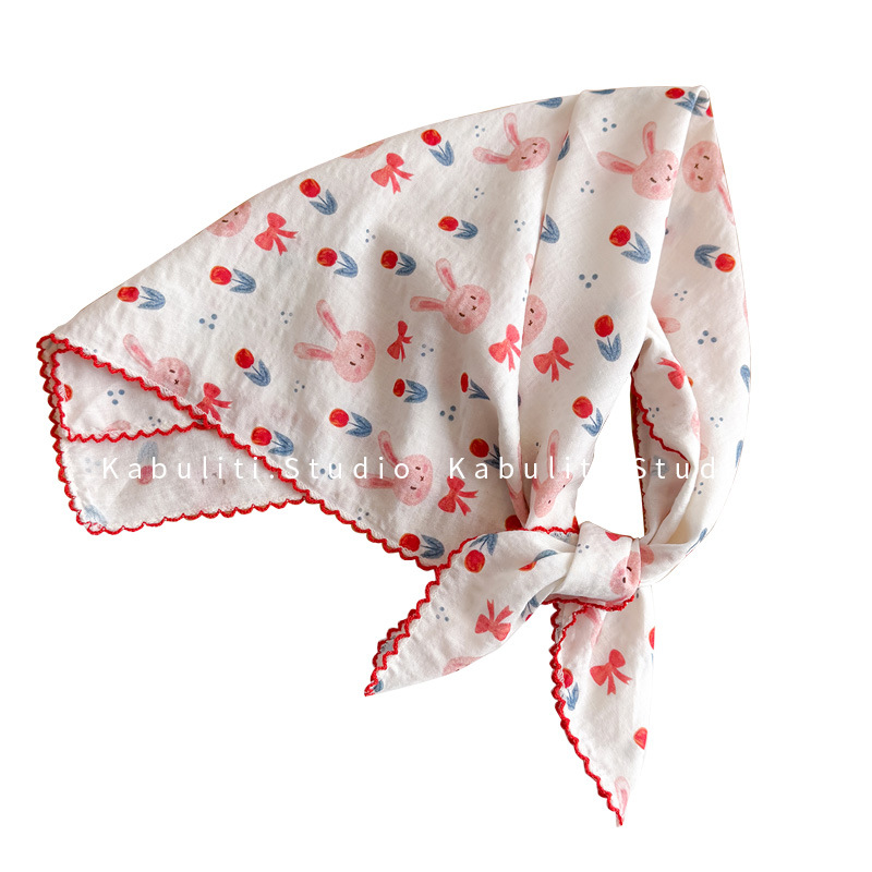 ผ้าพันคอผ้าฝ้ายลินินทรงสี่เหลี - Head Wrap Turban บทวิจารณ์และราคา