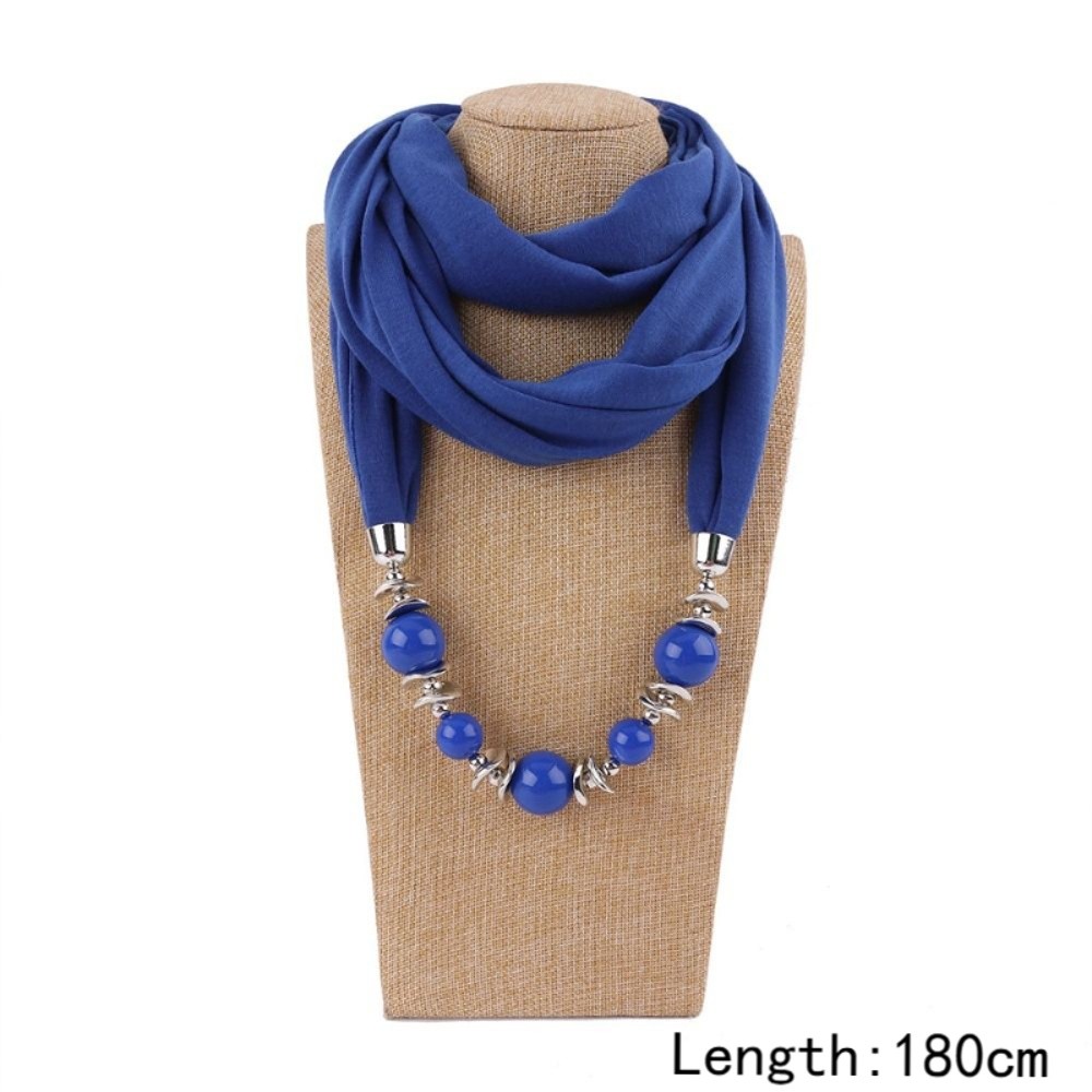 ผ้าพันคอชีฟองใหม่ สีพื้น ประดั - Infinity Scarf Knit บทวิจารณ์และราคา