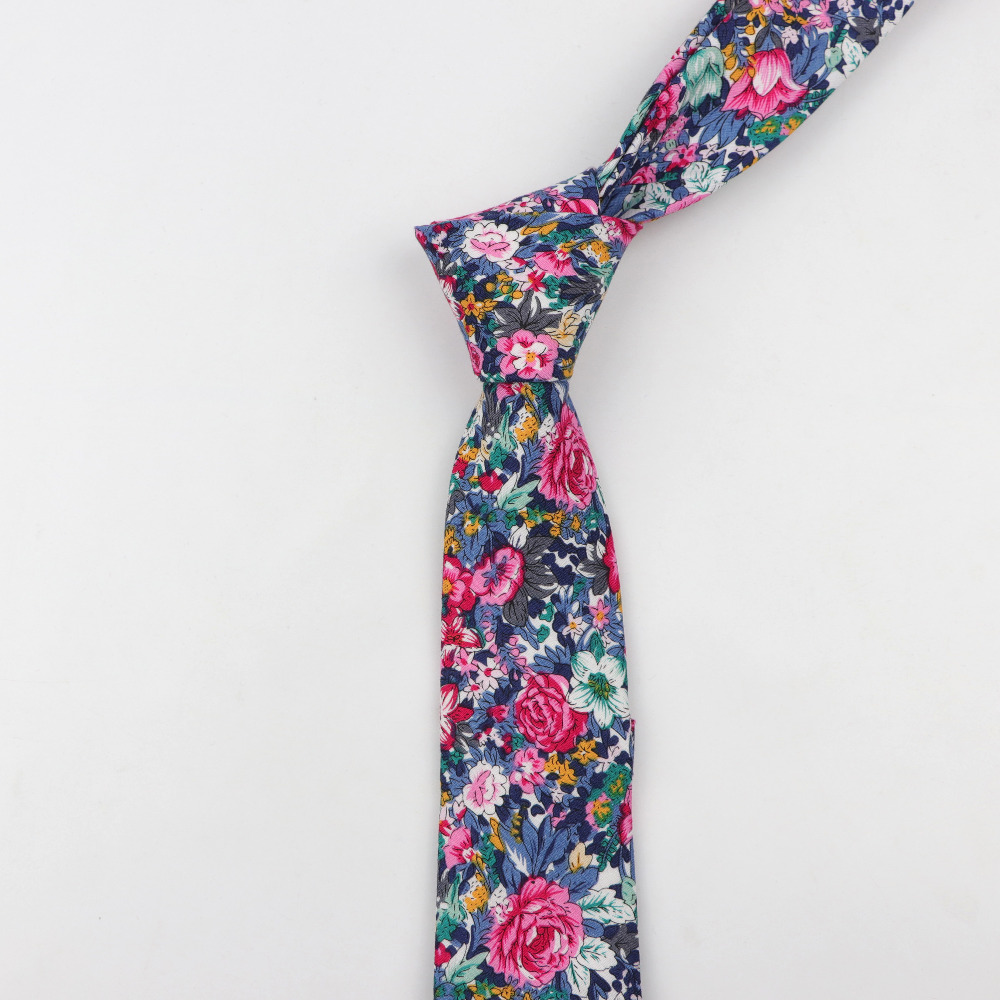 ผ้าฝ้ายดอกไม้ Tie ผู้ชายที่มีส - Skinny Tie Men บทวิจารณ์และราคา