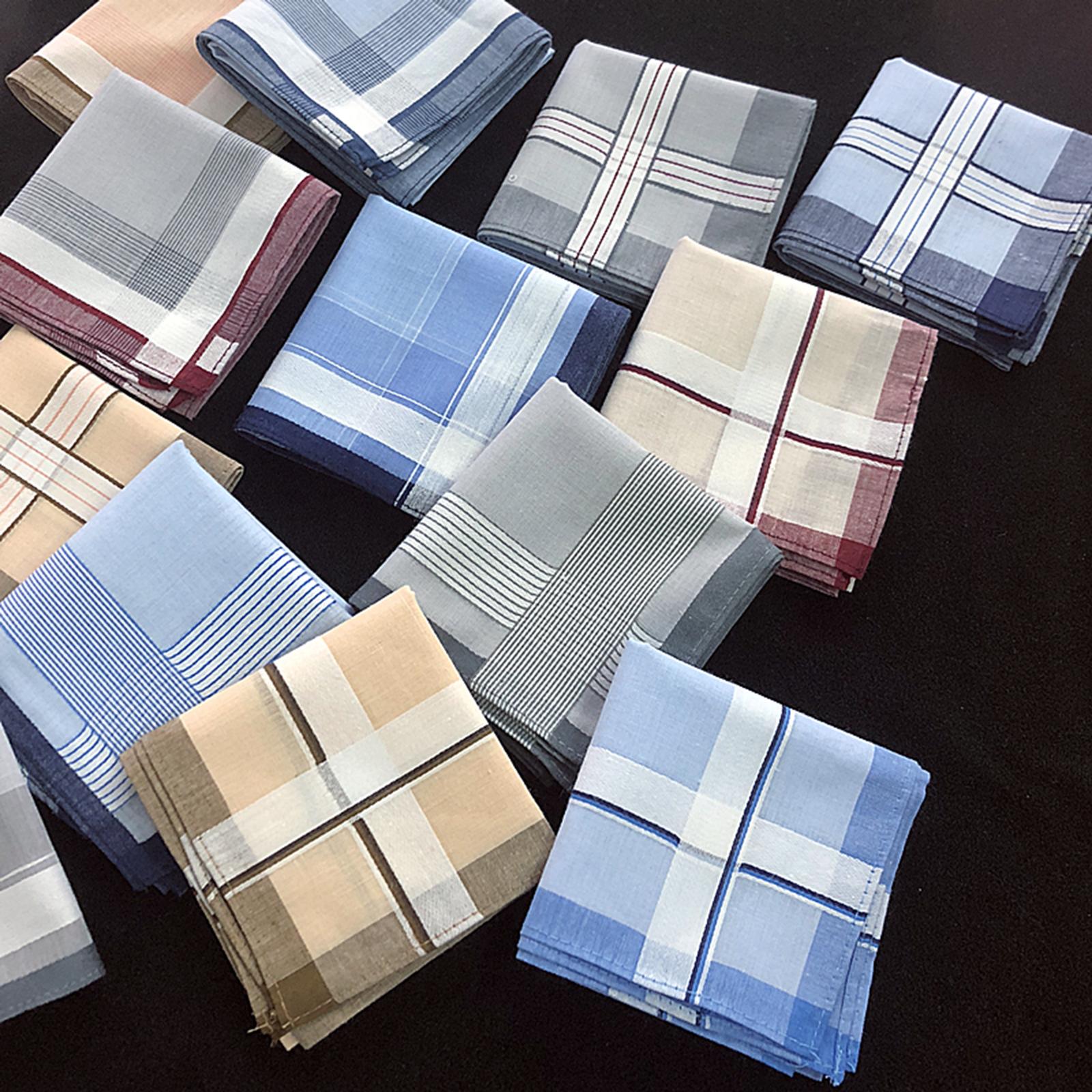 ผ้าเช็ดหน้าผู้ชายผ้าฝ้าย 16 นิ - Handkerchief Cotton Men บทวิจารณ์และราคา